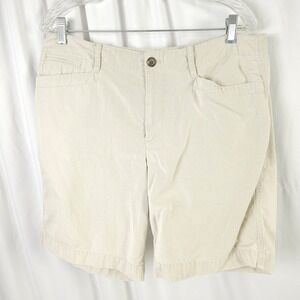 Lauren Jeans Co. Ralph Lauren Beige Chino Shorts Women's 12 Flat Front 36x8.5